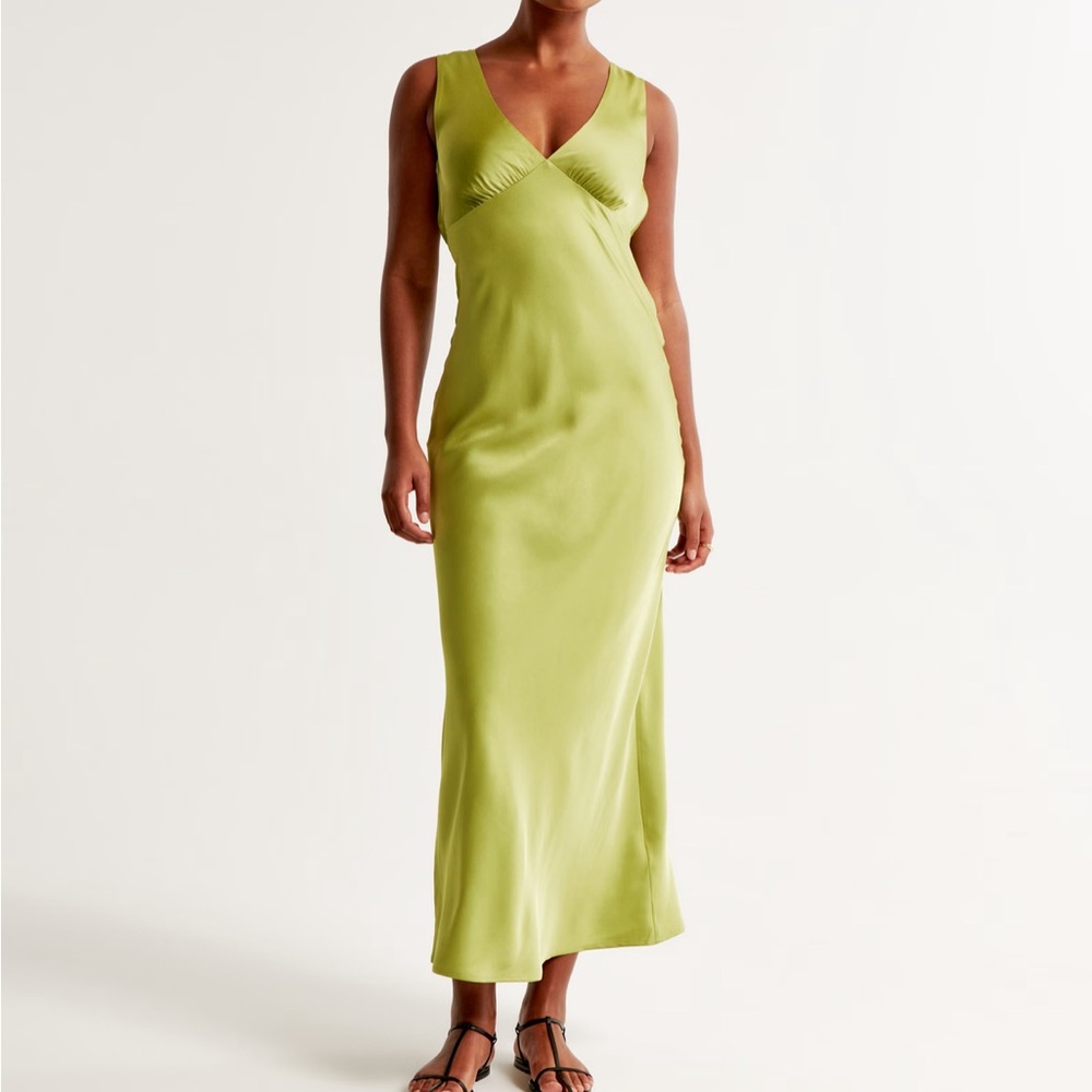 Abercrombie & Fitch Plunge Cowl Back Maxi Dress